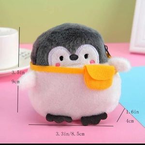 3/10 NEW Penguin Design Fluffy Coin Case